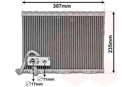 VAN WEZEL Air conditioning evaporator Article number: 4000V401 cheaply