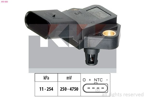 KW Air Pressure Sensor, height adaptation Article number: 493 083 cheaply