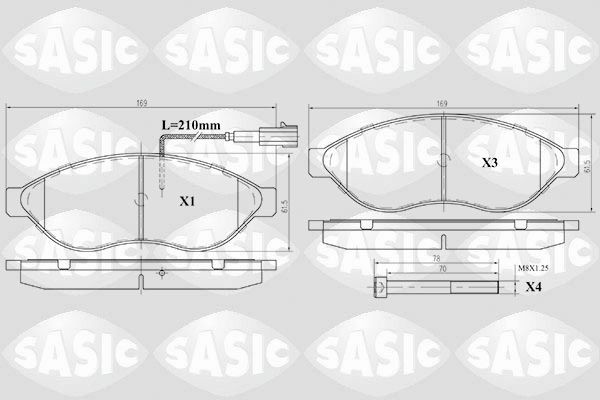 SASIC Brake pad set Article number: 6210021 cheaply