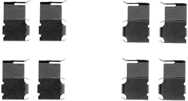 HELLA Accessory Kit, disc brake pads Article number: 8DZ 355 204-811 cheaply