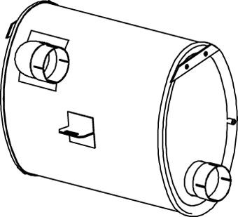 DINEX Middle- / End Silencer Article number: 69319 cheaply