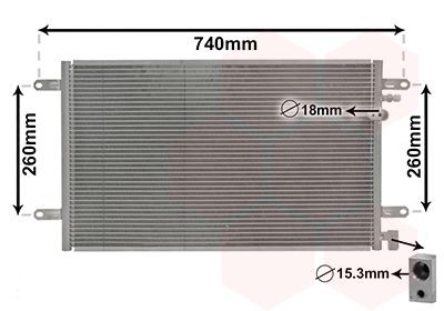 VAN WEZEL Air conditioning condenser Article number: 03005237 cheaply