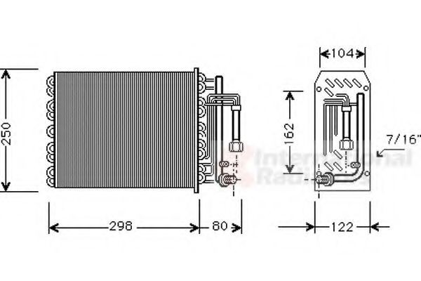 VAN WEZEL Fordamper, klimaanlegg artikkelnummer: 4700V049 billig