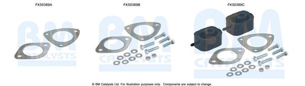 BM CATALYSTS Mounting Kit, exhaust pipe Article number: FK50389 cheaply