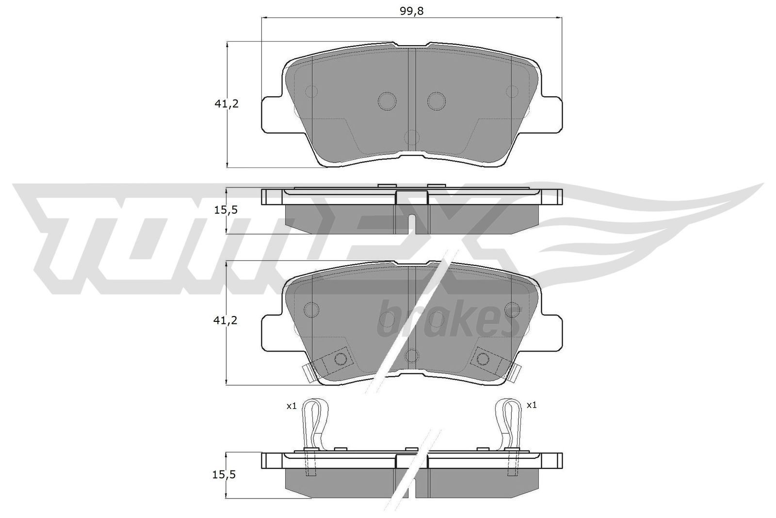 TOMEX brakes Brake pad set Article number: TX 17-69 cheaply