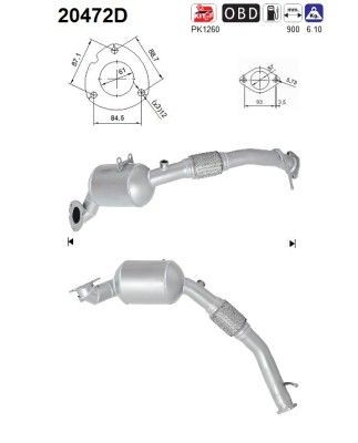 AS Catalytic converter Article number: 20472D cheaply