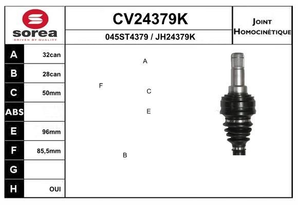EAI Joint kit, drive shaft Article number: CV24379K cheaply