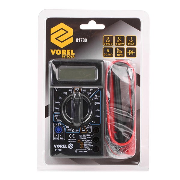 VOREL Multimeter Varenummer: 81780 billige