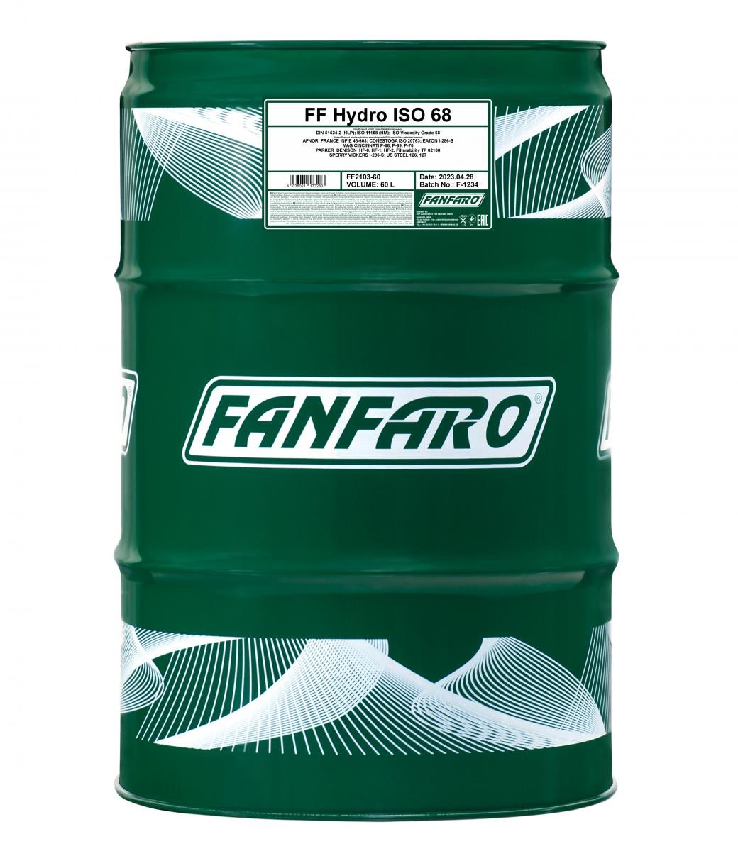 FANFARO Hydraulikolie Hydro, ISO 68 Varenummer: FF2103-60 billige