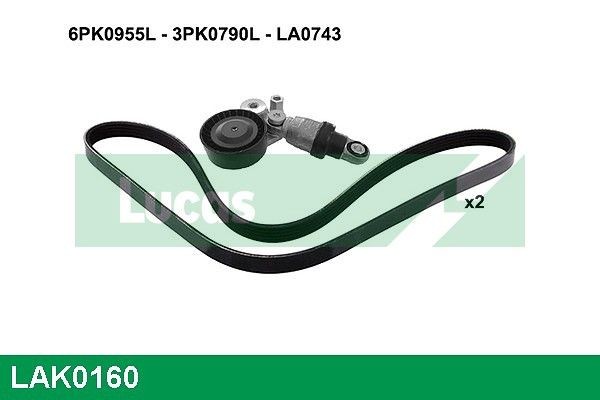LUCAS V-Ribbed Belt Set Article number: LAK0160 cheaply