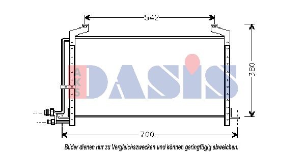 AKS DASIS Kondensator, klimaanlegg artikkelnummer: 192010N billig