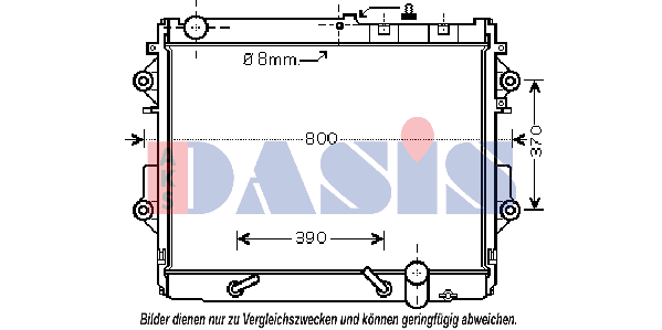 AKS DASIS Fordamper, klimaanlegg artikkelnummer: 820290N billig