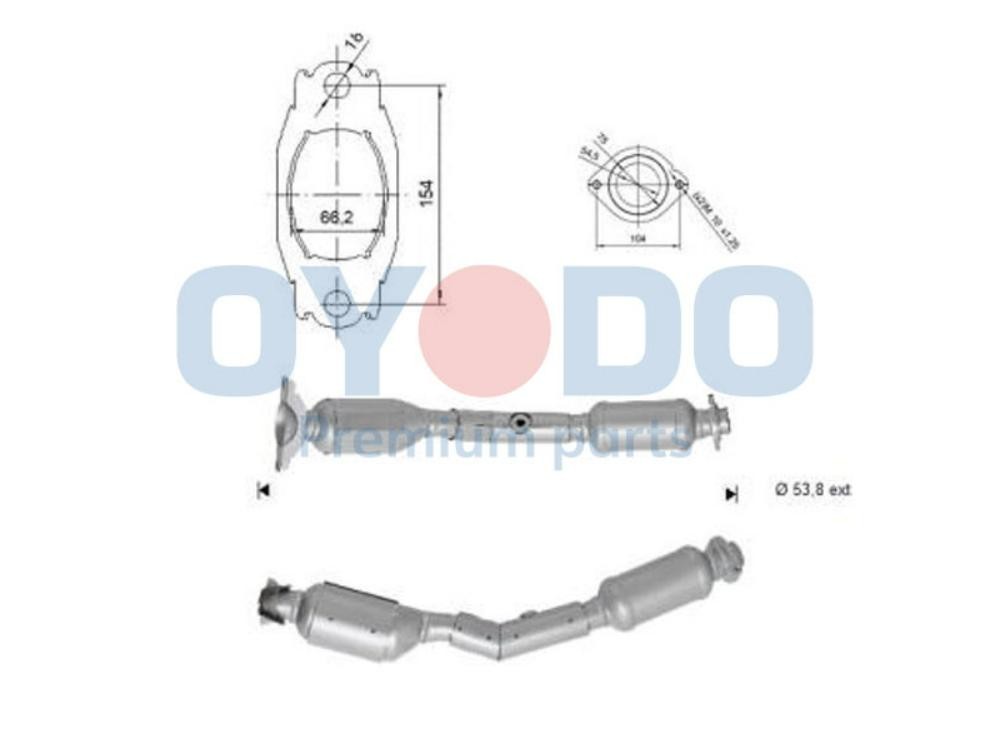 Oyodo Catalytic converter Article number: 10N0126-OYO cheaply