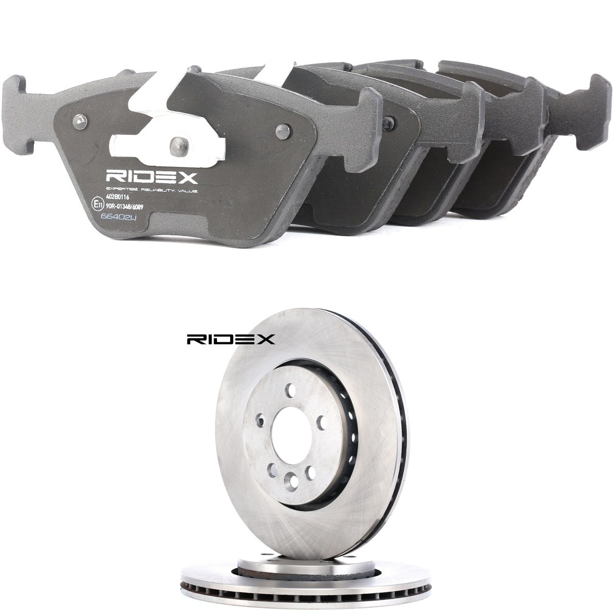 RIDEX Brake discs and pads set Article number: 3405B2655 cheaply