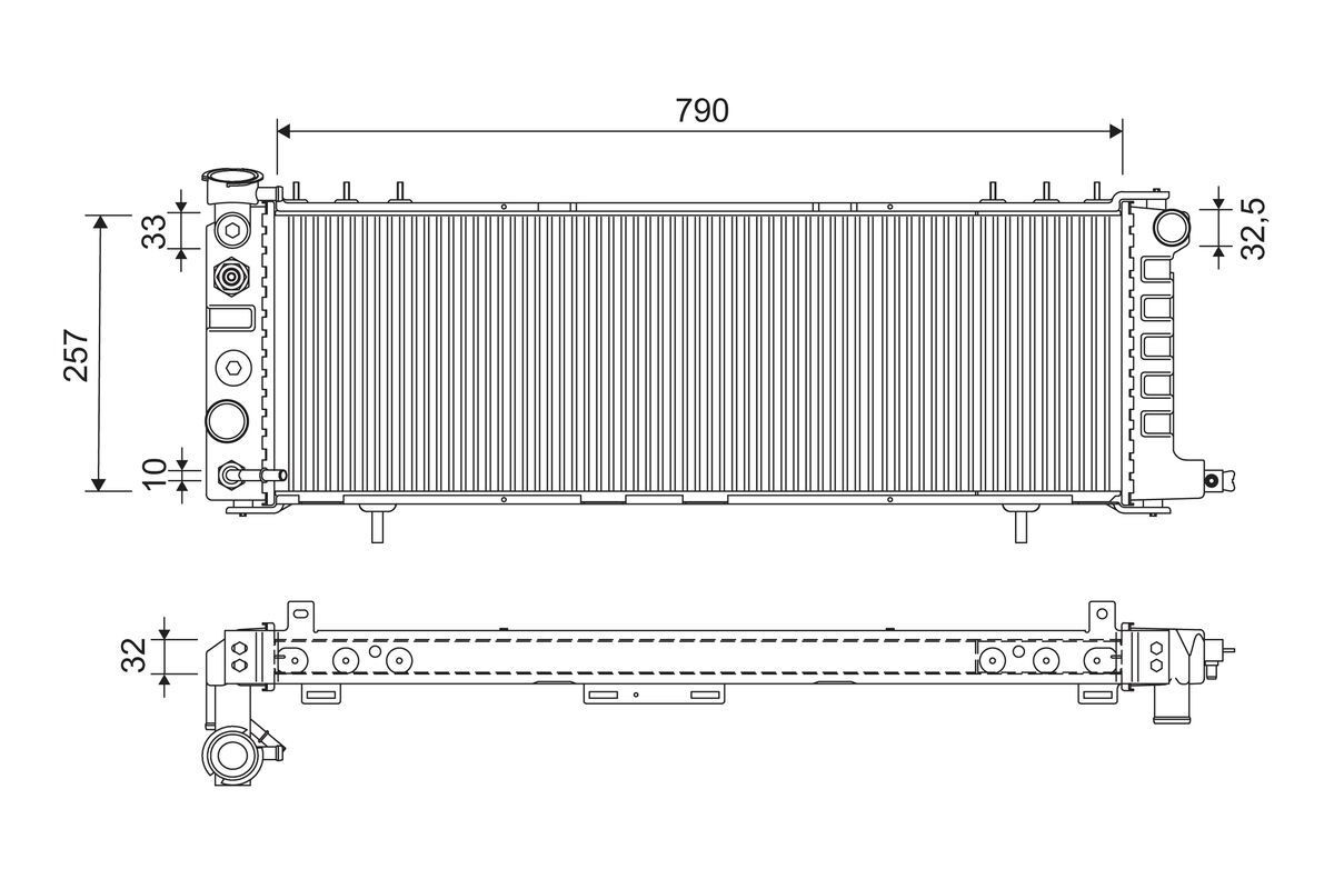 VALEO Engine radiator Article number: 701454 cheaply