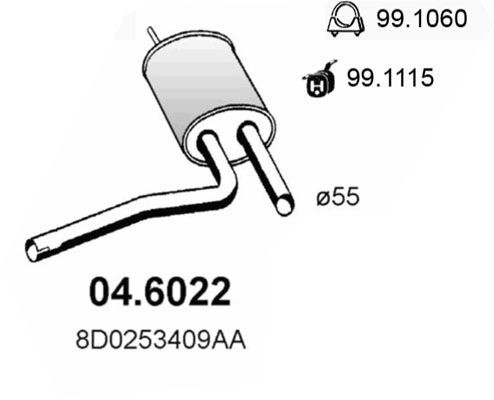 ASSO Kesksummuti Artikli number: 04.6022 soodsalt