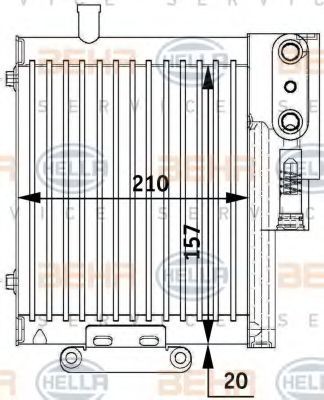 HELLA Oliekøler, automatisk gearkasse Varenummer: 8MO 376 729-591 billige