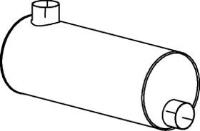 DINEX Middle- / End Silencer Article number: 40323 cheaply