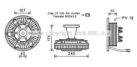 PRASCO Kobling, kølerventilator Varenummer: IVC107 billige