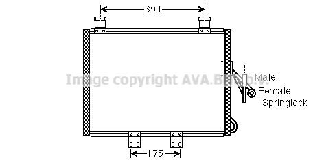 PRASCO Air conditioning condenser Article number: JEA5048 cheaply