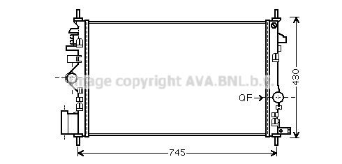 PRASCO Engine radiator Article number: OLA2474 cheaply
