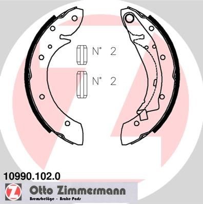 ZIMMERMANN Stabdžių trinkelių komplektas prekės numeris: 10990.102.0 nebrangu
