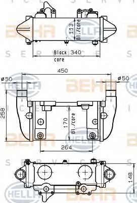 HELLA Oliekøler, retarder Varenummer: 8MO 376 765-461 billige