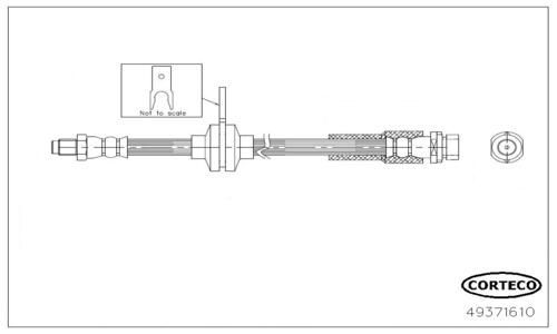 CORTECO Brake hose Article number: 49371610 cheaply