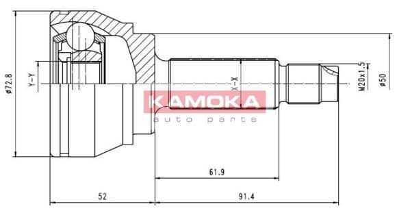 KAMOKA Joint kit, drive shaft Article number: 6168 cheaply