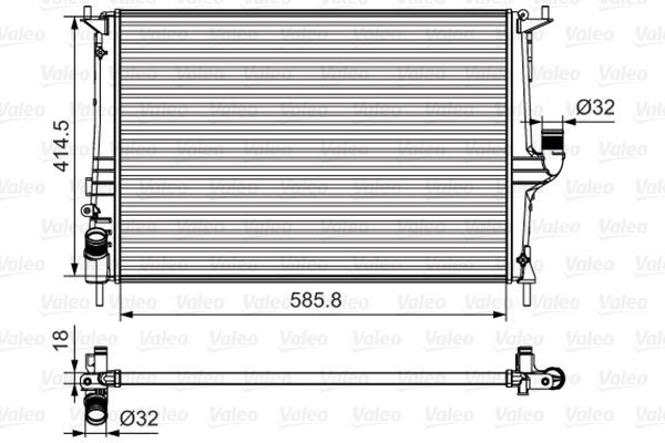 VALEO Radiaator, mootorijahutus Artikli number: 700801 soodsalt