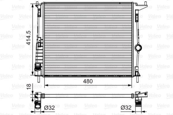 VALEO Radiaator, mootorijahutus Artikli number: 700802 soodsalt