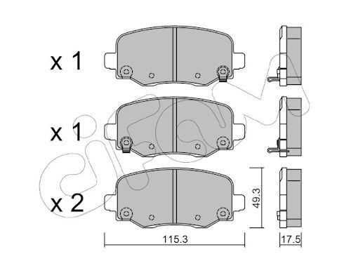 CIFAM Brake pad set Article number: 822-1002-1 cheaply