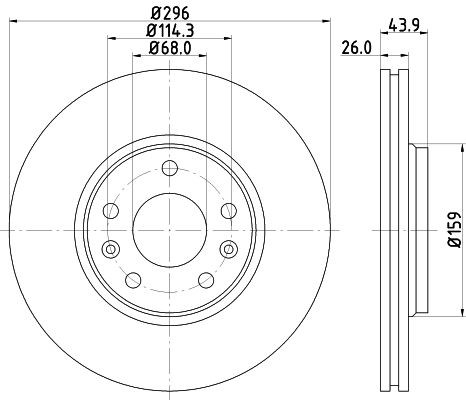 HELLA Brake disc Article number: 8DD 355 116-161 cheaply