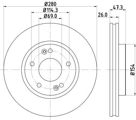 HELLA Brake disc Article number: 8DD 355 120-141 cheaply