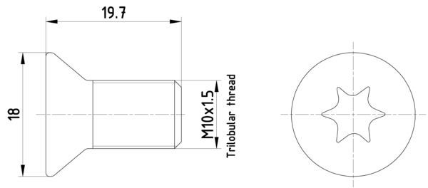 HELLA 8DZ 355 209-111 Kruvi, piduriketas XC70 T5 AWD 254 HP Bensiin 2016