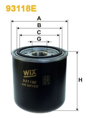 WIX FILTERS Air Dryer, compressed-air system Article number: 93118E cheaply
