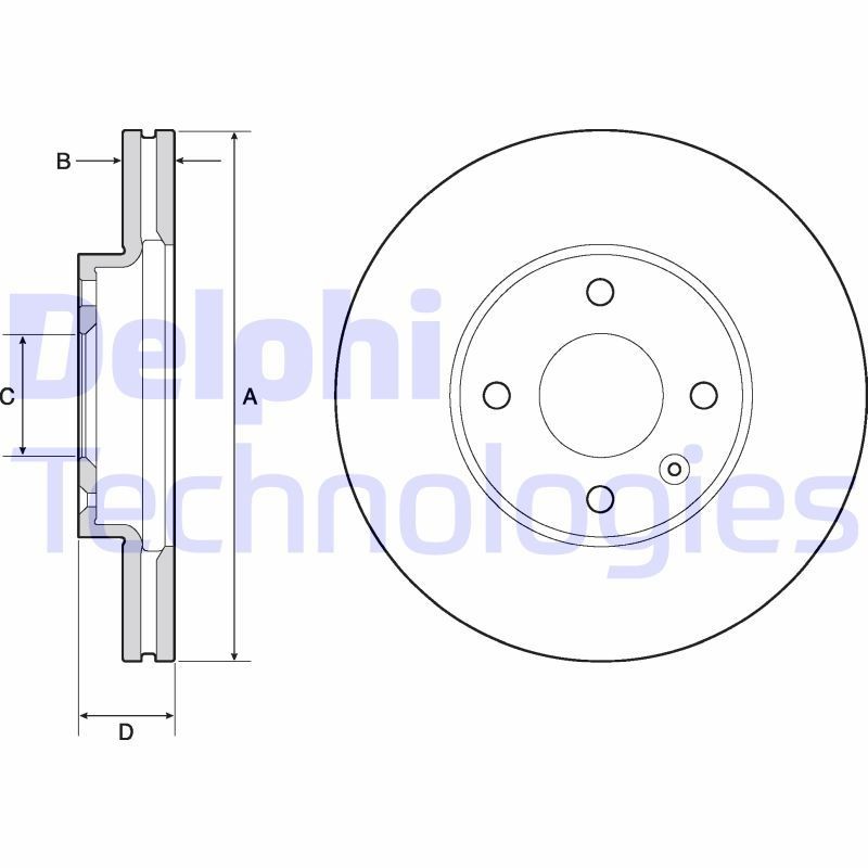 DELPHI Brake disc Article number: BG4671C cheaply