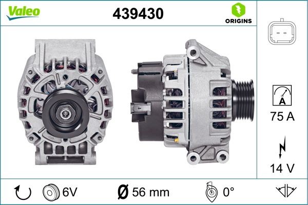 VALEO Alternator Article number: 439430 cheaply