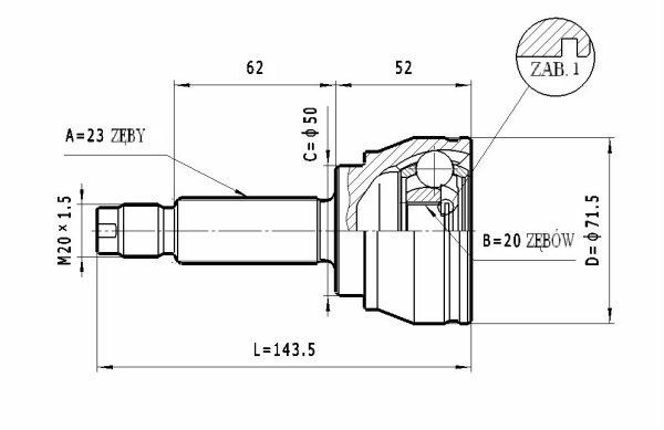 STATIM Joint kit, drive shaft Article number: C.178 cheaply