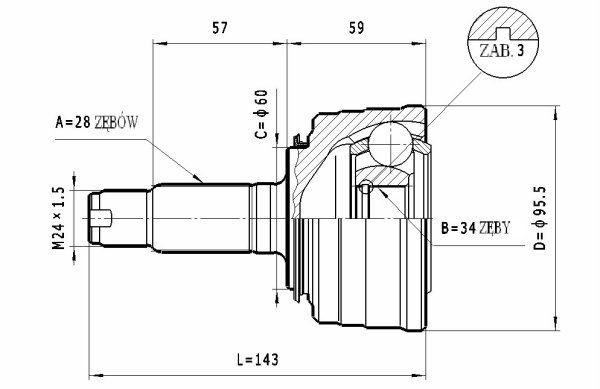 STATIM Joint kit, drive shaft Article number: C.422 cheaply