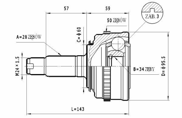 STATIM Joint kit, drive shaft Article number: C.443 cheaply