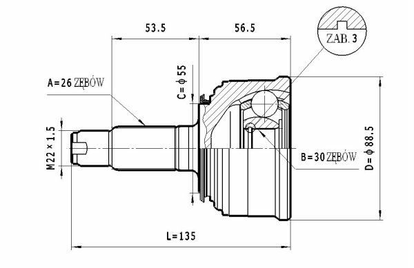 STATIM Joint kit, drive shaft Article number: C.451 cheaply