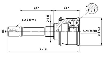 STATIM Joint kit, drive shaft Article number: C.645 cheaply