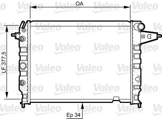 VALEO Engine radiator Article number: 730395 cheaply