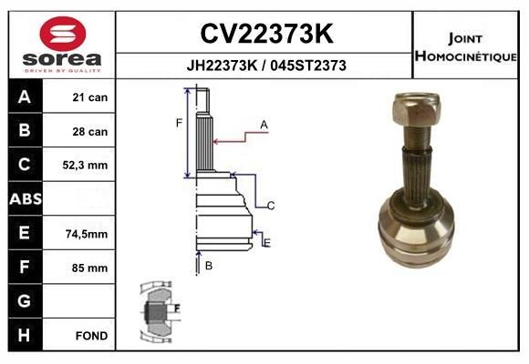 EAI Liigendlaager, veovõll Artikli number: CV22373K soodsalt