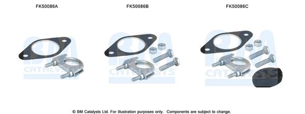 BM CATALYSTS Mounting Kit, exhaust pipe Article number: FK50086 cheaply