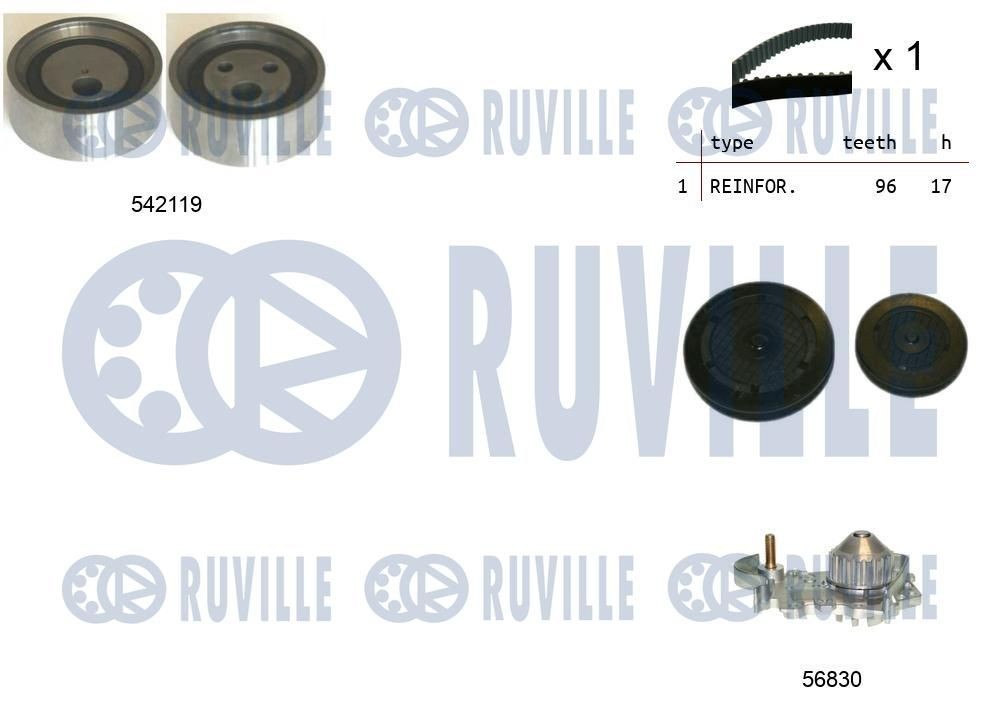 RUVILLE Tensioner Lever, v-ribbed belt Article number: 59004 cheaply