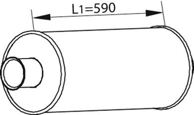 DINEX Middle- / End Silencer Article number: 68331 cheaply