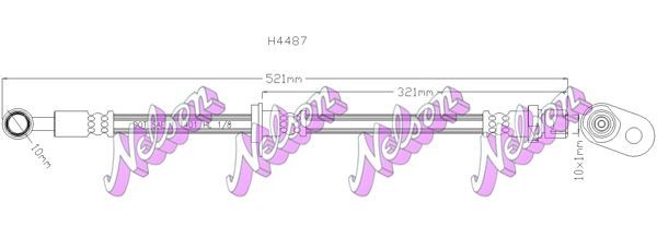 KAWE Brake hose Article number: H4487 cheaply