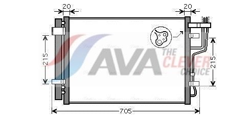 AVA COOLING SYSTEMS Air conditioning condenser Article number: HY5183D cheaply